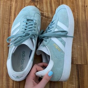 Adidas Women’s Gazelle Sneaker in tactile green